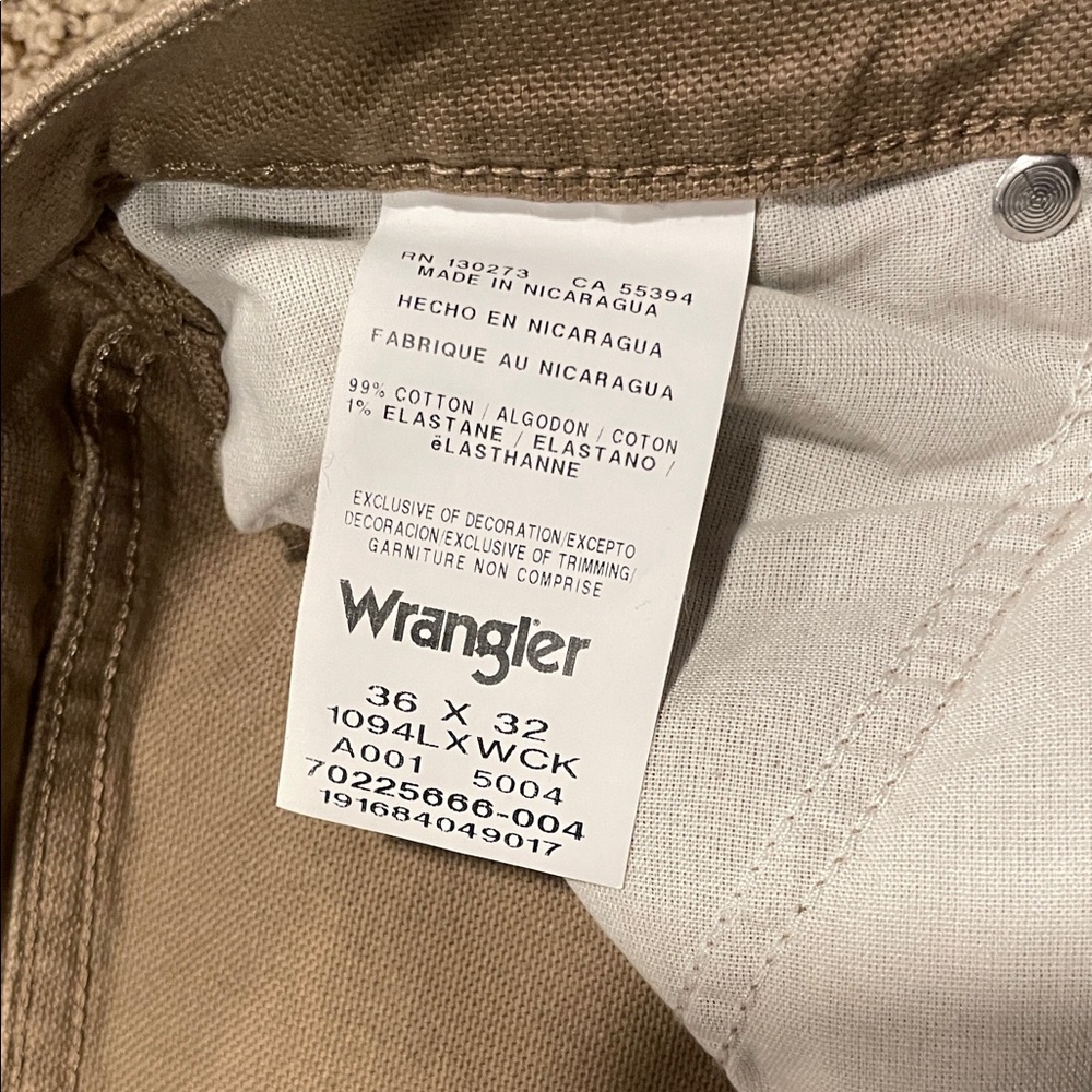 Men's Tan Wrangler Jeans - Picture 2 of 3